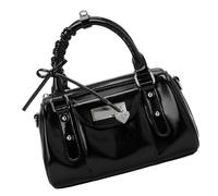 NVOQILIN Elegante borsa a tracolla in pelle PU borse a tracolla casual borsa ascellare borsa per le donne alla ricerca di disegni unici borsa ascellare, Nero , One Size