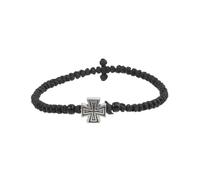 NVOQILIN Elegante crocifisso intrecciato corda con chiusura regolabile dettaglio artigianale significato religioso uso quotidiano gioielli fede, Misura unica, come descritto