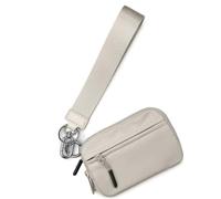 NVOQILIN Elegante portafoglio compatto in nylon antigraffio con tasca per telefono per oggetti essenziali quotidiani piccolo portafoglio alla moda, Beige, Bellezza di massa