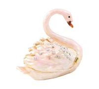 NVOQILIN Elegante scatola portaoggetti per accessori a tema uccelli minimalista, delicata scatola organizer per gioielli adatta a tutti i tavoli da toeletta Elegante porta gioielli con uccelli