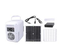 NVOQILIN Frigorifero solare compatto con pannello efficiente Frigorifero solare portatile con contenitore di batteria per campeggio e viaggi di pesca Frigorifero solare di pesca