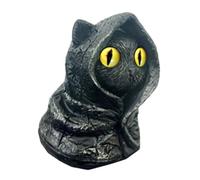 NVOQILIN Gatto nero gotico statuette di gatti neri statua decorazione di Halloween scultura con temi magici Regali amanti dei gatti