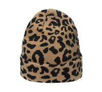 NVOQILIN Halloween Skull Cap Unisex Knit Hat Crochet Cheetah Party Holiday Winter Warm Hat Cute Mucca Pattern Theme Berretti invernali per gli uomini