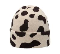 NVOQILIN Halloween Skull Cap Unisex Knit Hat Crochet Cheetah Party Holiday Winter Warm Hat Cute Mucca Pattern Theme Berretti invernali per gli uomini