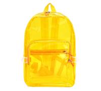 NVOQILIN Il computer portatile del PVC degli zaini alla moda di viaggio dello zaino ha una chiara borsa di scuola con grande capacità per il sacchetto della spesa di uso quotidiano, Giallo