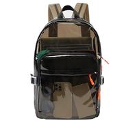 NVOQILIN Il computer portatile del PVC degli zaini alla moda di viaggio dello zaino ha una chiara borsa di scuola con grande capacità per il sacchetto della spesa di uso quotidiano, Nero