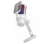 NVOQILIN Microfono a condensatore per connessione USB PC Luci colorate per e podcasting Canto dal vivo Base solida Microfono con cancellazione del rumore