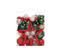 NVOQILIN Mix di colori decorazioni per albero di Natale Confezione Bulk Compreso Sicuro Star Toppers Per Bambini Pet Famiglia Sicuro Natale Decors Pet Bambini