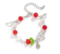 NVOQILIN Moda Handmade Floreale Nappe Fiore Perline Handchain Lunghezza Regolabile Braccialetto Gioielli Per Le Donne Nappe Fiore, Misura unica, come descritto