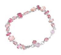 NVOQILIN Moda Strass Perline Braccialetti di Fascino Braccialetto Regolabile Elegante Del Braccialetto Dei Monili Semplice Dolce Cristallo di Cristallo Moda Gioielli Donne E