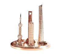 NVOQILIN Modello architettonico da collezione delle leghe elettrolitiche della torre delle perle degli orientali di Shanghai miniatura per il Displa dell'ufficio domestico