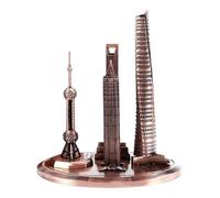 NVOQILIN Modello architettonico da collezione delle leghe elettrolitiche della torre delle perle degli orientali di Shanghai miniatura per il Displa dell'ufficio domestico