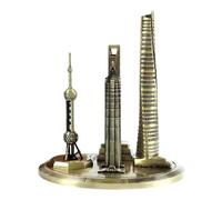 NVOQILIN Modello architettonico da collezione delle leghe elettrolitiche della torre delle perle degli orientali di Shanghai miniatura per il Displa dell'ufficio domestico