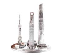 NVOQILIN Modello architettonico da collezione delle leghe elettrolitiche della torre delle perle degli orientali di Shanghai miniatura per il Displa dell'ufficio domestico