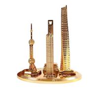 NVOQILIN Modello architettonico da collezione delle leghe elettrolitiche della torre delle perle degli orientali di Shanghai miniatura per il Displa dell'ufficio domestico