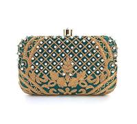 NVOQILIN Pochette da sera da donna, borsa a tracolla con ricamo a spalla, borsa a tracolla per matrimoni e balli scolastici, con catena staccabile, pochette da sera per feste, A, One Size
