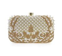 NVOQILIN Pochette da sera da donna, borsa a tracolla con ricamo a spalla, borsa a tracolla per matrimoni e balli scolastici, con catena staccabile, pochette da sera per feste, E, One Size