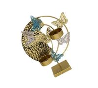 NVOQILIN Portacandele decorativo in ferro con farfalla/fiore che progetta il supporto del candeliere per il tavolo da pranzo di nozze e la decorazione del partito