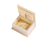 NVOQILIN Portagioie vintage a forma di libro, portatile, per anelli, pendenti e orecchini a perno, con chiusura magnetica