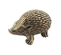 NVOQILIN Statuina vintage in ottone massiccio a forma di riccio, scultura in miniatura a forma di animale antico, per decorazioni per la casa e l'ufficio