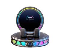 NVOQILIN Supporto per telefono da auto girevole a 360 gradi Supporto per cellulare regolabile Supporto per smartphone montato sul cruscotto con luce parabrezza telefono con luci d'umore