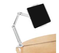 NVOQILIN Supporto regolabile a 4 assi con morsetto pieghevole e girevole a 360 gradi per tablet e smartphone, struttura in alluminio, supporto regolabile per telefono