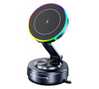 NVOQILIN Supporto universale per telefono da auto, con ricarica rapida da 15 W e forte aspirazione a vuoto, per tutti gli smartphone