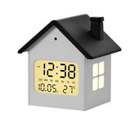 NVOQILIN Sveglia creativa a forma di case per la decorazione domestica, silenziosa, modalità notturna, visualizzazione accurata dell'ora
