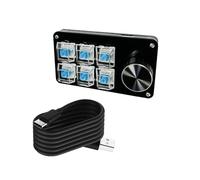 NVOQILIN Tastiera macro della manopola della dogana con i commutatori sostituibili caldi meccanici 3key/4key/6key/8key per la tastiera macro delle dogane di gioco migliorata