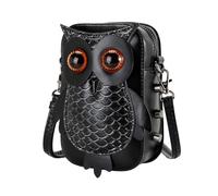 NVOQILIN Trendy Owl Pattern PU Leather Ladies Crossbody Bags Retro Medievale Borsa A Tracolla Per Shopping E Casual Outdoor Owl Crossbody Bag