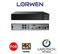 NVR 9 CH NVR4KS9C4P 4 POE INTEGRATO 4K CANALI ALIMENTATI H265 1080 8 MPX