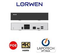 NVR 9 CH NVR4KS9C4P 4 POE INTEGRATO 4K CANALI ALIMENTATI H265 1080 8 MPX