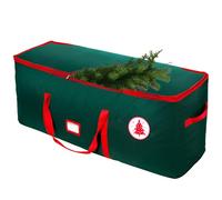 NVRGIUP Grande borsa portaoggetti per albero di Natale, adatta fino a 2,3 m di alberi artificiali smontati con manici resistenti, elegante doppia cerniera e cartellino per etichette, impermeabile e