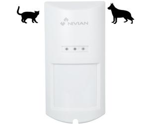 NVS-02T SENSORE VOLUMETRICO IR WIRELESS DA ESTERNO PET IMMUNE -NVS-02T NIVIAN
