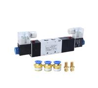 NVSFZGIYG 4V330C-10 4V330E-10 4V330P-10 Elettrovalvola direzionale Holdic con Comando Doppio a 5 Vie e 3 Posizioni di spegnimento(With10mmfittings,DC24)
