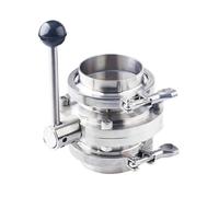 NVSFZGIYG Set di valvole a Farfalla sanitarie in Acciaio Inossidabile 304 da 5-1/4" con connettore a Tre Morsetti e Guarnizione in Silicone 145 mm