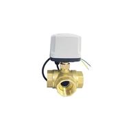 NVSFZGIYG Valvola a sfera motorizzata impermeabile a 2 fili, in ottone, con reset di spegnimento da 8 N·m, coppia grande, 220 V, 24 V, 12 V, può sostituire il solenoide elettrico (2 WAY-220VAC-OPEN, 1
