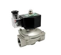 NVSFZGIYG Valvola solenoide elettrica normalmente chiusa da 1,3 cm, 1,9 cm, 2,5 cm, 24 V, 24 V, 12 V, bobina in acciaio inox IP65 ad alta temperatura (NBR-SEAL-24VAC, 3,8 cm)