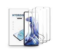 nvskvd Pellicola Protettiva Idrogel per Xiaomi 11T Xiaomi 11T Pro, 3 Pezzi Pellicola Protettiva TPU per Trasparente HD Morbida Display ID Impronte Digitali(Non Vetro Temperato)