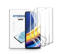 nvskvd Pellicola Protettiva Idrogel per Xiaomi Poco X3 Pro, 3 Pezzi Pellicola Protettiva TPU per Trasparente HD Morbida Display ID Impronte Digitali(Non Vetro Temperato)