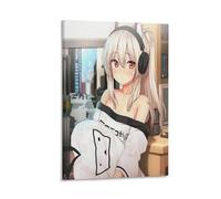 NVTTYIA Poster a tema anime con ragazza carina stampa artistica da parete estetica per la decorazione della casa illustrazione digitale decorazione per camera da letto Kawaii anime opere d'arte