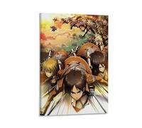 NVTTYIA Poster a tema anime "L'attacco dei giganti", stampa artistica grafica per la decorazione della casa, opera d'arte manga, regalo unico per i fan, camera da letto, soggiorno, decorazione da