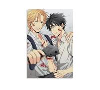 NVTTYIA Poster a tema anime, stampa artistica, illustrazione con personaggi di due uomini, scena di pistola, stile manga, decorazione da parete, colori vivaci, stampa decorativa per la casa, regalo