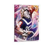 NVTTYIA Poster artistico a tema anime, stampa con scena d'azione, manga, decorazione da parete con personaggi vivaci, decorazione unica per la casa, regalo per i fan, illustrazione colorata, design