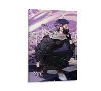 NVTTYIA Poster artistico a tema anime, stampa di personaggi alla moda, scena urbana, decorazione da parete, estetica moderna, regalo unico per i fan, colori vivaci, opera d'arte alla moda, idea regalo