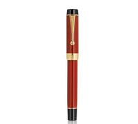 NVVVNX Penna stilografica in resina con pennino fine 18 KGP, clip dorata, ideale come regalo per ufficio e ufficio, cancelleria per la scuola (rosso palazzo)