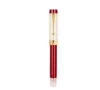 NVVVNX Penna stilografica in resina con pennino fine 18 KGP, clip dorata, ideale come regalo per ufficio e ufficio, cancelleria per la scuola (Museo del palazzo, rosso)