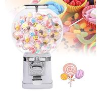 NVYAZJ Distributore Automatico di Caramelle Meccanico (Solo Macchina), Macchina per Palline di Colla per Monete domestiche (Solo Macchina) con Diametro Base 17 * 17 cm 30 cm Bianco