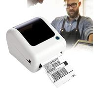 NVYAZJ Macchina per etichette, stampante termica per etichette Bluetooth compatibile con iOS o Android Risoluzione 203DPi Larghezza carta da stampa 108 mm Adattatore Larghezza
