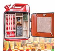 NVYAZJ Mini Whiskey Bar, Mobile Bar Personalizzato, Grande Capacità Di Stoccaggio Multistrato, Durevole Con Serratura, Espositore Bar Portatile Per Uomo, Papà, Marito, Fidanzato, Capo